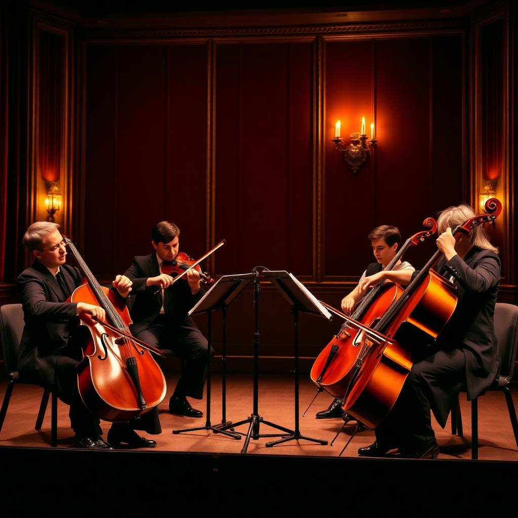 Streichquartett auf der Bühne